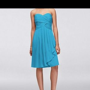 David Bridal | Short crinkle Chiffon